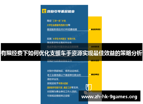 有限经费下如何优化支援车手资源实现最佳效益的策略分析